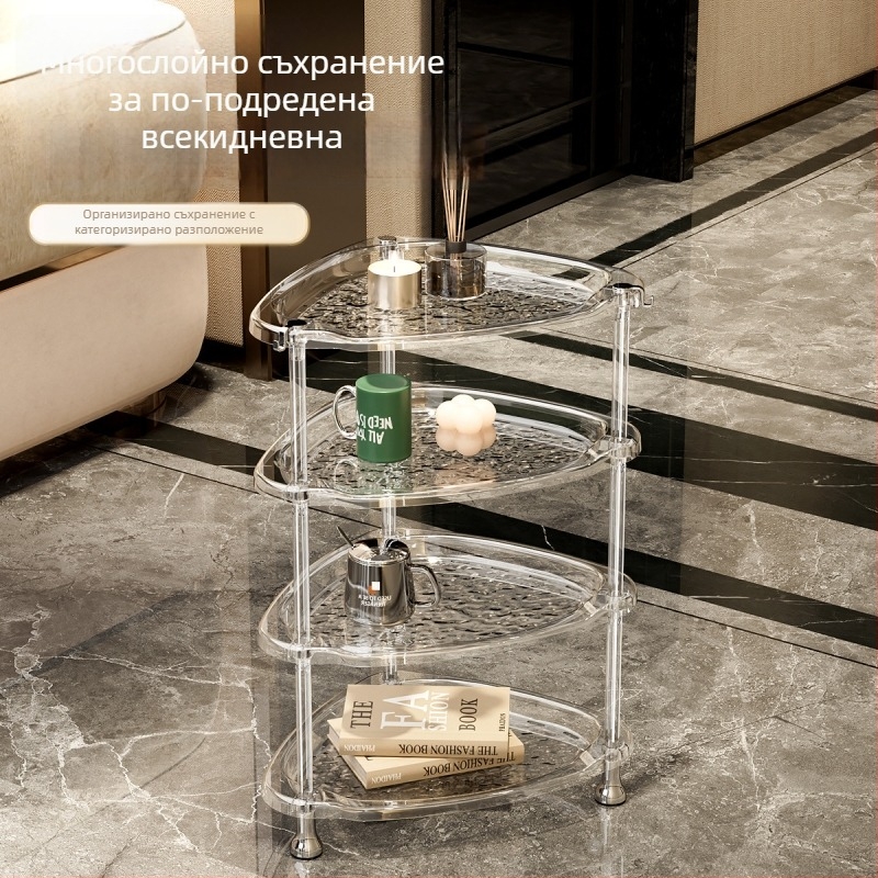 Стоящ ъглов шкаф за съхранение за баня и дневна, пластмасов, многоуровнев, мултифункционален, стил лек лукс, модели SW8523, SW8524, SW8525, SW8523A, SW8524A, SW8323, SW8324