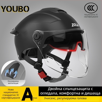 ABS полушлем за електрически превозни средства – 3C сертифициран, подходящ за пътуване