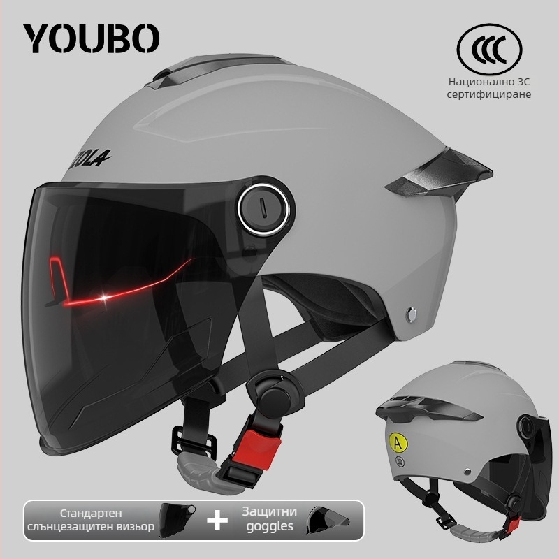 ABS полушлем за електрически превозни средства – 3C сертифициран, подходящ за пътуване