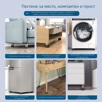 Пад за крак на пералня и хладилник – противохлъзгащ, регулируем, без монтаж; пластмасов материал