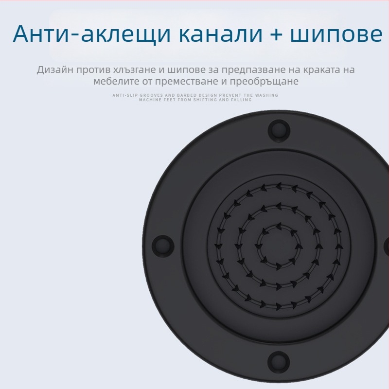 Пад за крак на пералня и хладилник – противохлъзгащ, регулируем, без монтаж; пластмасов материал