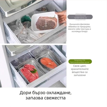 Кутия за свежест от 316 неръждаема стомана, хранително качество, с капак, херметично затваряне