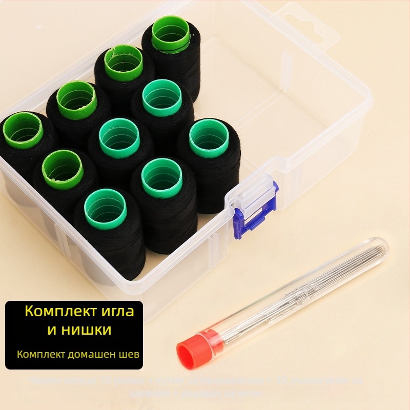 Комплект кръгли игли с кутия за конец – практичен ремонтен комплект за ръчно шиене и дрехи (tb-0828)