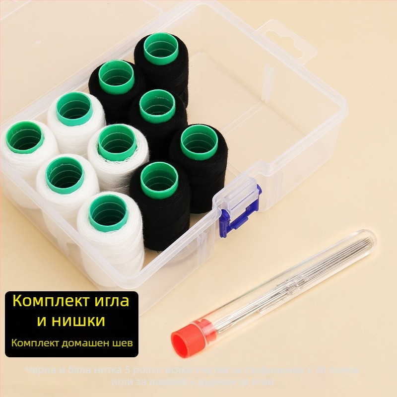 Комплект кръгли игли с кутия за конец – практичен ремонтен комплект за ръчно шиене и дрехи (tb-0828)