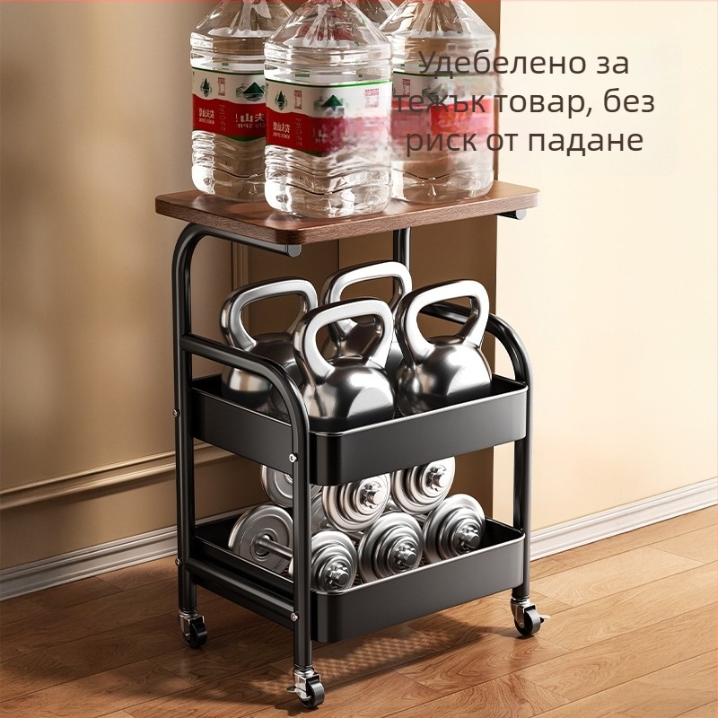 Компактна метална количка за съхранение — модерен минималистичен стил, многофункционална, подходяща за баня