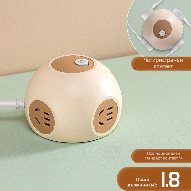 Grain Cow USB сферичен разклонител за бюро — CCC сертифициран, настолен монтаж