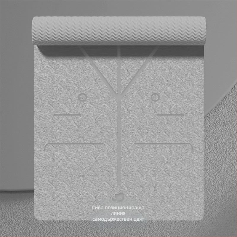 Йога мат TPE, дебелина 6 мм, тегло 650 г