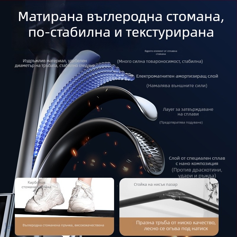 Проекционен държач за проектор с телескопичен триножник от алуминиева сплав – универсален настолен/подов монтаж