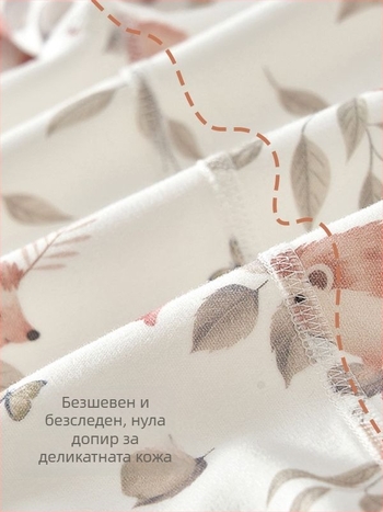 Новородено памучен топ за спане, кръгло деколте, без качулка, подходящ за всички сезони, мек плат