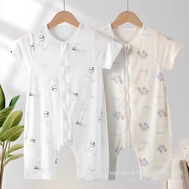 Бебешки летен спален чувал – материал: възобновяеми влакна; подплата: химическо влакно; цип: найлон; модел: карикатура.