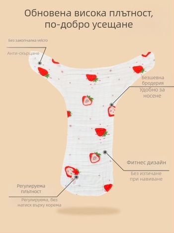 Mu Mu Bear памучни марлеви панталони за пелени с карикатурен принт, миещи се, за бебета 9–18 кг