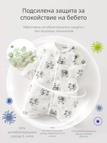 Спален чувал за бебета и малки деца, с постоянна температура, удебелен чист памук външен слой и подплата, пълнеж полиестер, карикатурен принт, подходящ за зимно/пролетно/есенно използване, за новородени до 3 години