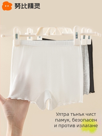 Детски момичешки гащички с предпазни шортове 2-в-1, 92% памук, за възраст 3–8 години, лятна версия