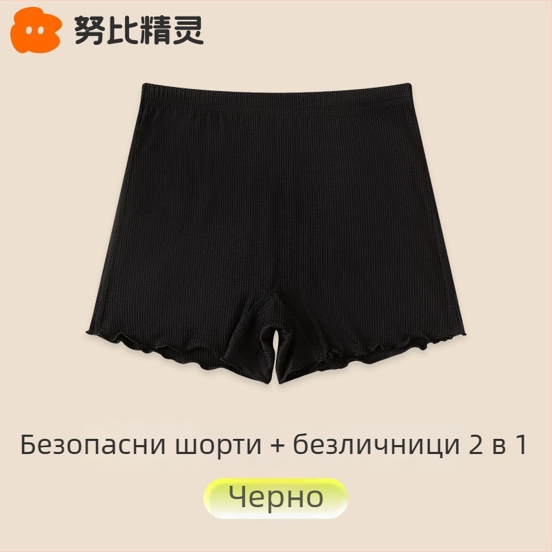 Детски момичешки гащички с предпазни шортове 2-в-1, 92% памук, за възраст 3–8 години, лятна версия