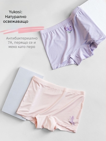 Детски боксерки за момичета, антибактериални Class A, тънки, 92,9% регенерирани целулозни влакна, марка Warm Bud, за възраст 3-8 години