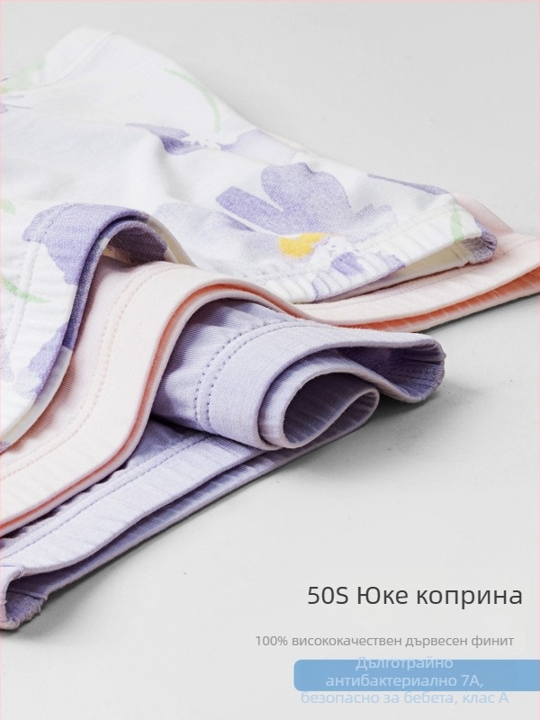 Детско бельо за момичета, антибактериално, Ucosilk, регенирано целулозно влакно 92,9%, клас А, за деца 3–8 години