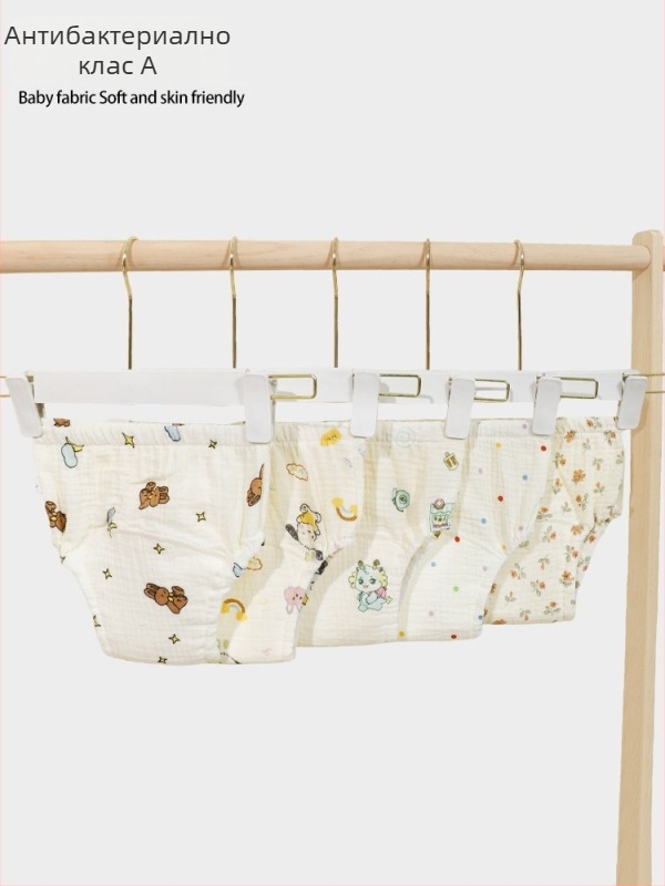 Mu Mu Bear Корейски стил детски тренировъчни панталони за гърне, водоустойчиви покривала за пелени, креп плат, тегло 9–18 кг, възраст 1–3 г