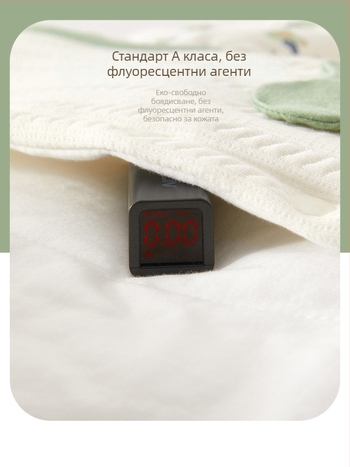 Бебешки топ от памук с подплата, унисекс, V-образно деколте, 95% памук, мека обработка на тъканта