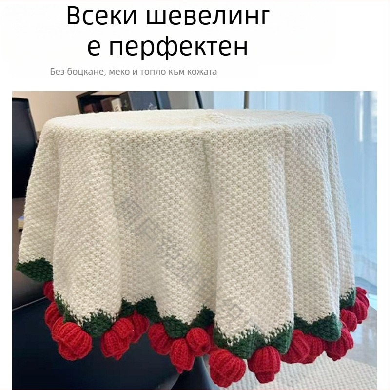 Одеяло с букет рози — ръчно тъкана цветна шарка, полиефер, тегло 500–799 g, пролет и есен, свиване 2–3%