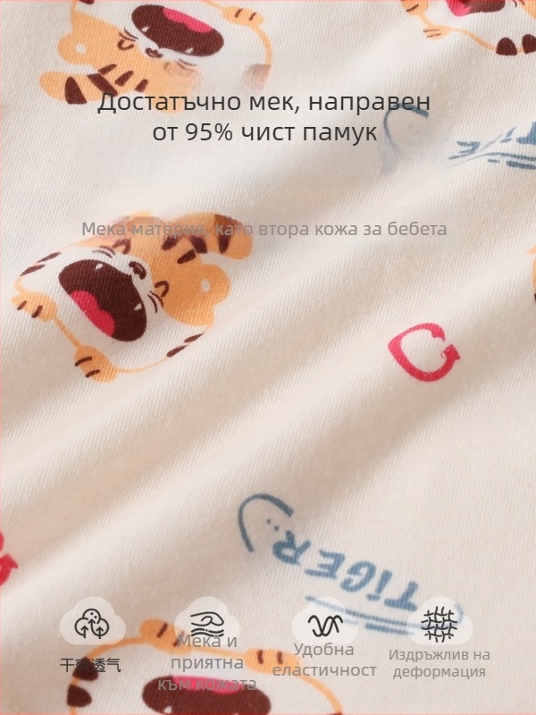 Детски боксерки за момчета – 95% памук, за деца 1–3 години, марка Jingqi, есен 2025