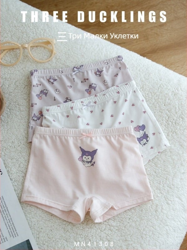 Детски боксерки за момичета Three Little Ducks — Ленцинг Модал, 46% модал, антибактериални и дишащи, възраст 3–8 години