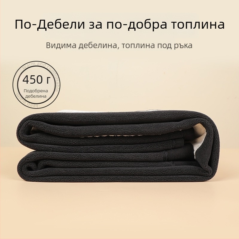 Мъжки термални панталони от вълна и коприна, висока талия, двойнослойни, подплатени с флис, защита за коляното