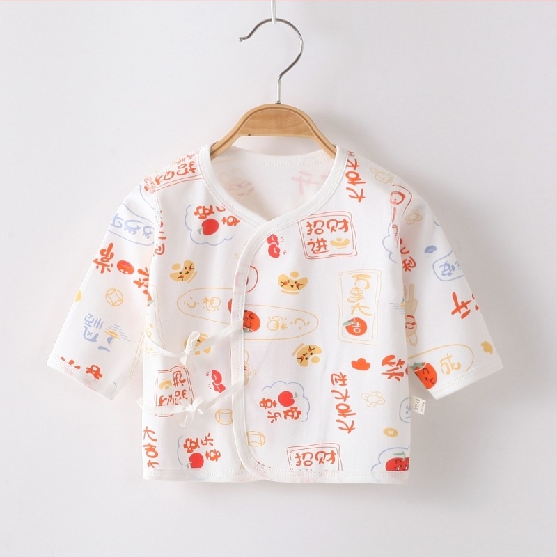 Бебешки базов топ от 100% памук, за новородени, кръгла яка, без качулка, шлайфована тъкан