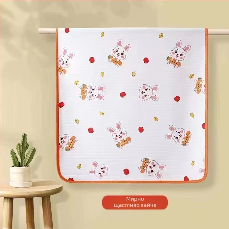 Бебешка матрак-подложка против протичане с двойна жакардова тъкан и TPU водоустойчив слой, карикатурен стил, персонализирана обработка, налична частна марка