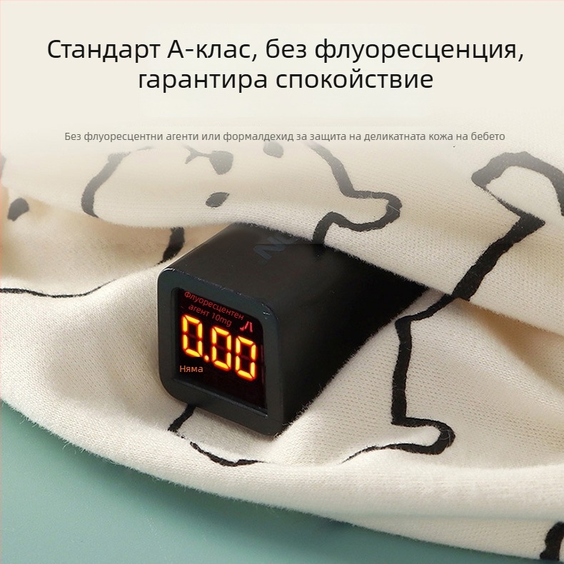 Детски памучни ръкавчета – карикатурен принт, антизамърсяващи, за 1–3 години, подходящи за есен/пролет/зима