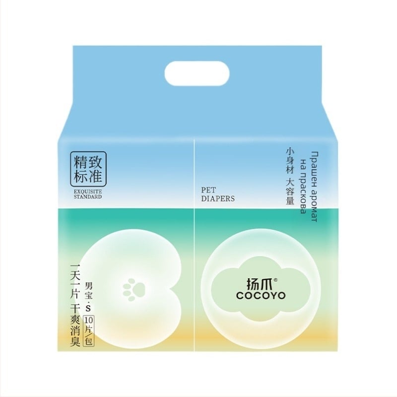 COCOYO Claw Кучешки пелени с подложка за урина - абсорбиращи, дезодиращи и против протичане, 10 бр./пакет, 3S супер мека нетъкана материя