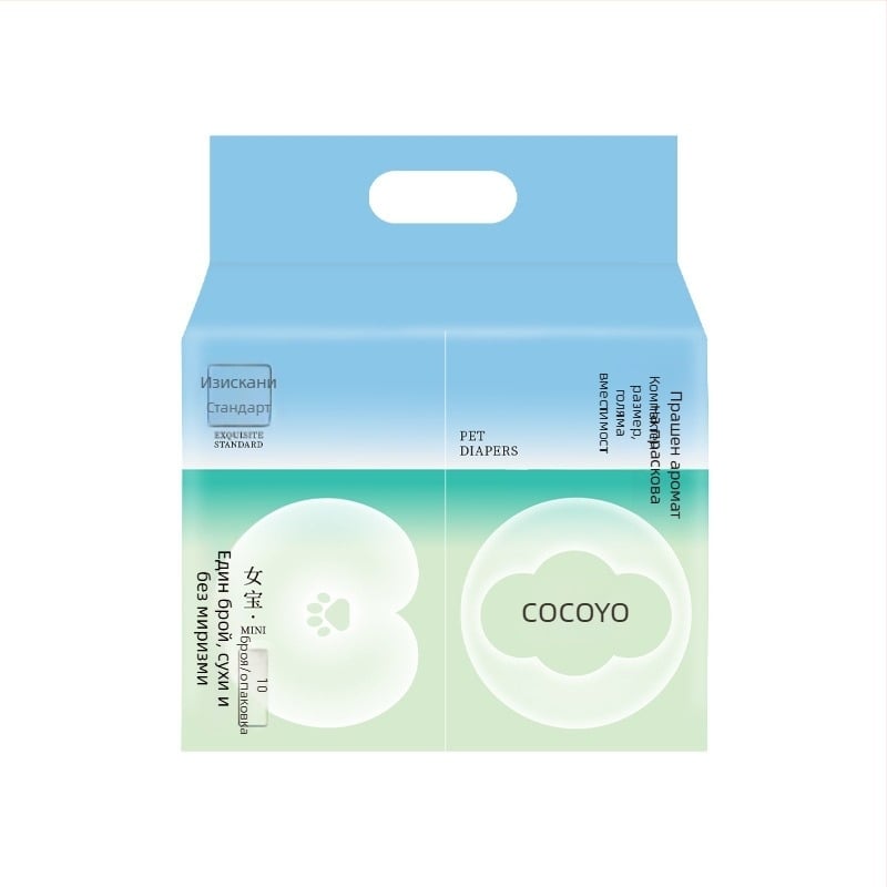 COCOYO Claw Кучешки пелени с подложка за урина - абсорбиращи, дезодиращи и против протичане, 10 бр./пакет, 3S супер мека нетъкана материя