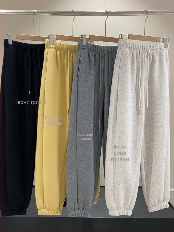 Жени зимни панталони с подплата от флийс, супер дебели, микроеластични, естествена талия, прав крак