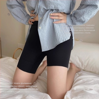 Дамски безопасни панталони с висока талия, безшевни, антиекспозиция, найлон, леггинси и шорти в едно