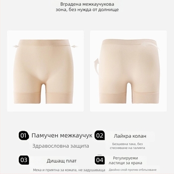 Дамски безопасни панталони с висока талия, безшевни, антиекспозиция, найлон, леггинси и шорти в едно