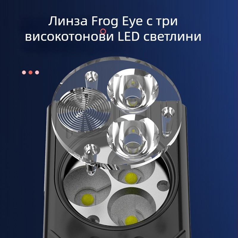 Магнитна мини работна лампа EDC, 5W LED, 400 lm, Type-C бързо зареждане, 120° лъч, обхват 50 m