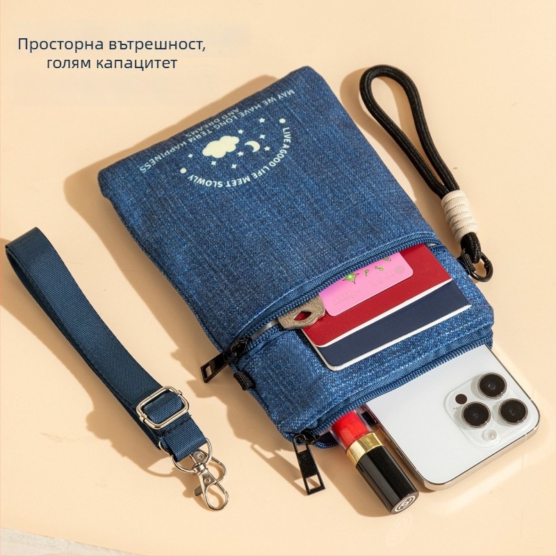 Калъф за паспорт (платно; цип; джоб за документ; вертикална квадратна форма; унисекс)