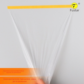 Foster еднократна защитна маскираща филм за боядисване, 0.6 мм дебелина, основа от японска хартия, кристално лепило, прозрачен прахозащитен филм за домашна декорация