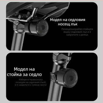 LED велосипедна задна светлина сензорна, 2W, 300mAh, обхват до 50 м, персонализирано лого