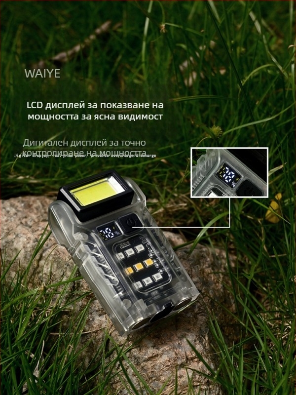 Кемпинг лампа COB LED – преносима многофункционална светлина, презареждаема, 3.7V, 4.44W, бутонен превключвател, модел I-038