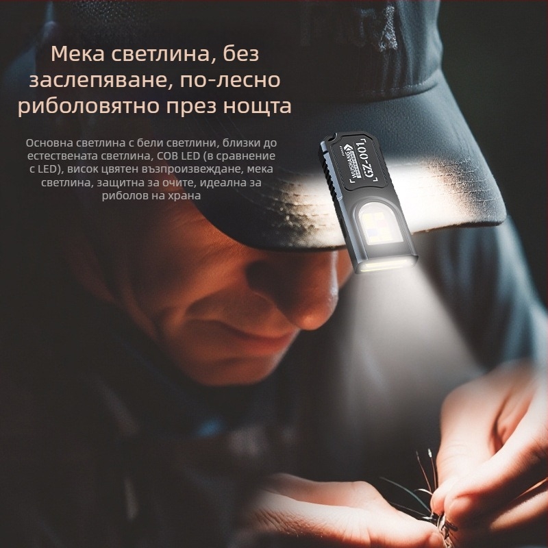 LED работна лампа, 3W, ABS корпус, презареждаща, преносима мини, обхват до 50 м