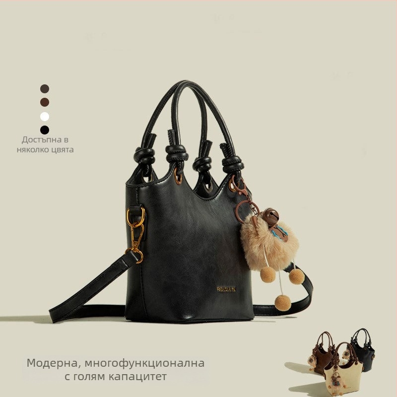 PU кожена Tote торба, голям капацитет, хоризонтална квадратна форма, цип, полиестрова подплата, 3D структура