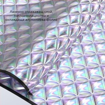 Защитно покривало за предното стъкло на автомобил при сняг — телескопично монтиране, универсален монтаж, материал Laser Titanium Silver+, градиентен дизайн, прост стил