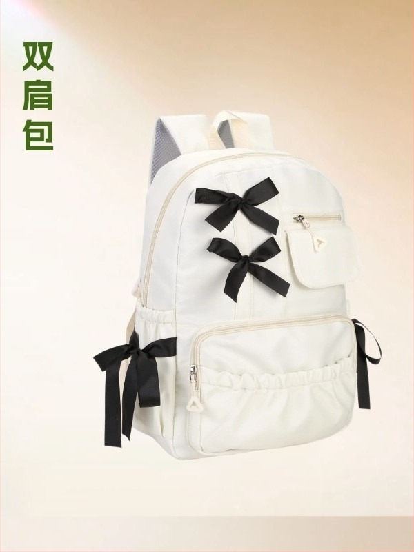 Ученическа раница в стил Инс с пеперудена панделка, за момичета, голям капацитет 20–35 л, нишов дизайн, пасва на 16-инчов лаптоп