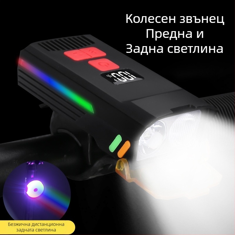 Комплект светлини за велосипед за нощно каране: предна и задна светлина за пътни и планински велосипеди; висока яркост; марка Jiu yue/yuuisd; персонализиране: Да; частна марка: Да; внос: Не