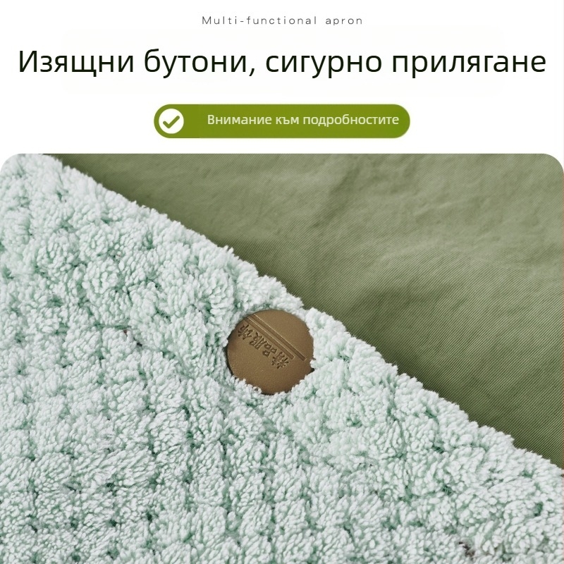 Ръкавен фартук за кухня и дом, Taslan материал, маслоустойчив и водоотблъскващ, Fresh стил, принт с карикатури/аниме, за възрастни.