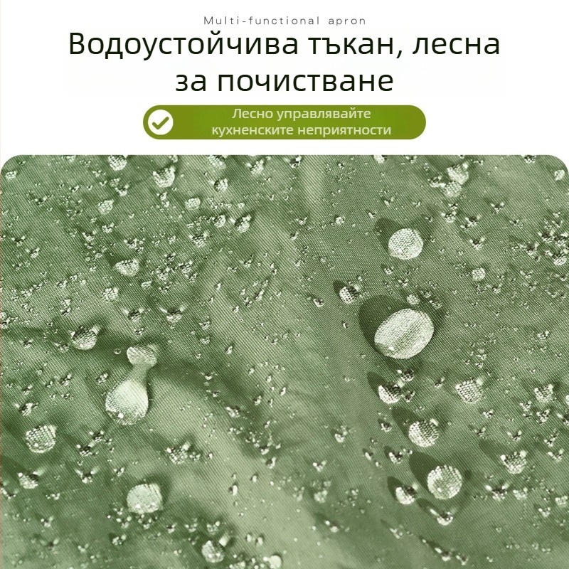 Ръкавен фартук за кухня и дом, Taslan материал, маслоустойчив и водоотблъскващ, Fresh стил, принт с карикатури/аниме, за възрастни.