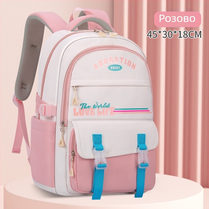 Ранец за училище Sesame Baby – лек найлонов ранец с дишаща, водоустойчива и издръжлива конструкция, защита на гръб и презрамки с въздушна подложка