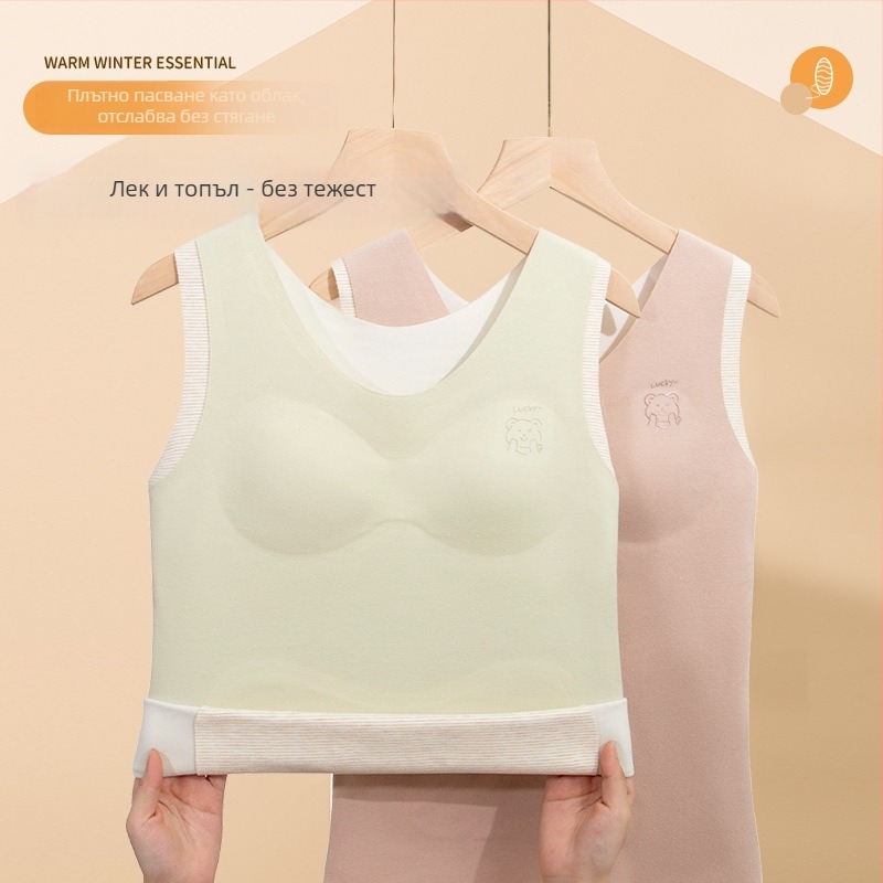 Детска термална блуза с подплата от полар и полиестер, кръгло деколте, четири сезона, за деца над 8 години