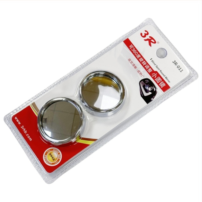 Автомобилно огледало за обратно виждане, малко кръгло допълнително огледало за слепи зони, 360° широк ъгъл, съвместимо с всички модели