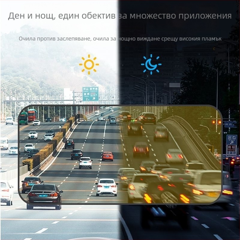 Автомобилни слънцезащитни очила с антиблясък и нощно виждане, ABS акрил, телескопична инсталация, възможност за лого, общи модели, предна част